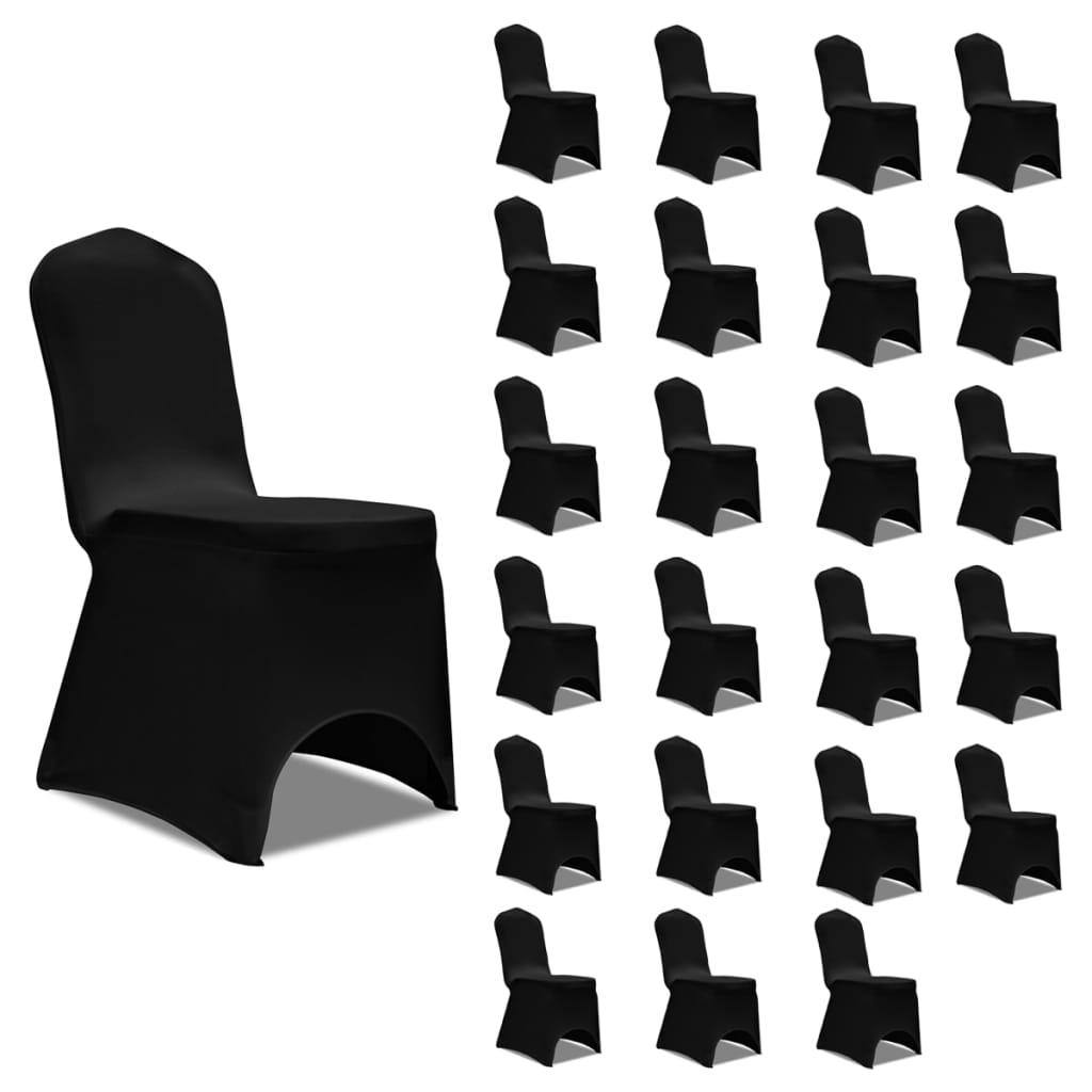 Funda de silla elástica 12 unidades blanca