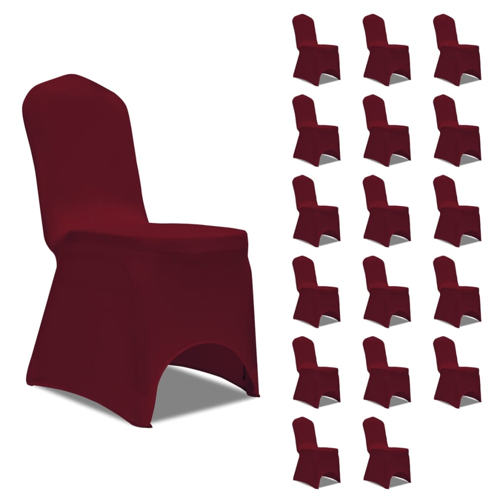 Funda de silla elástica 12 unidades blanca