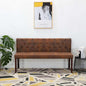 Banco de piel de ante artificial gris 120 cm