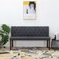 Banco de piel de ante artificial gris 120 cm