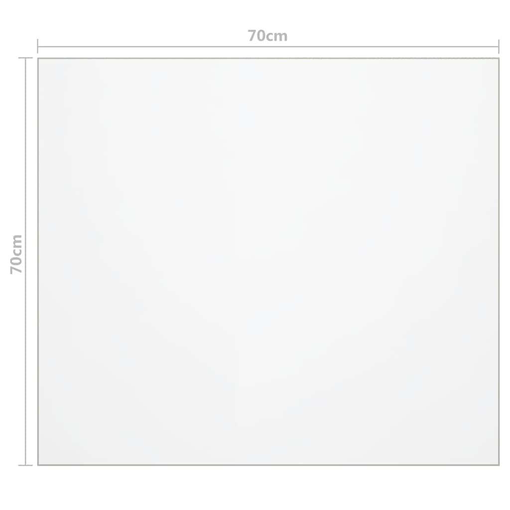 Protector de mesa PVC mate 70x70 cm 1,6 mm
