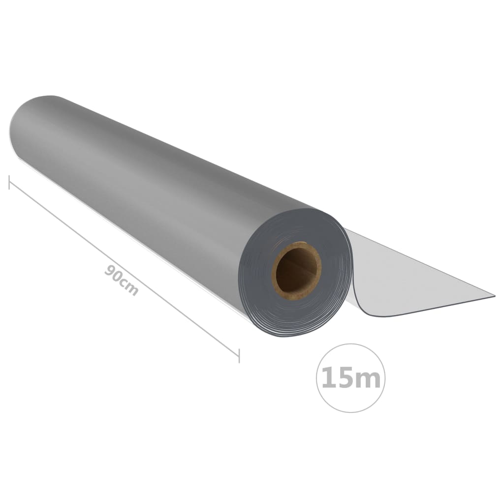Rollo de protector de mesa PVC mate 0,9x15 m 1,6 mm