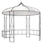 Cenador redondo blanco 300x290 cm