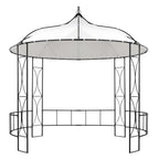 Cenador redondo blanco 300x290 cm