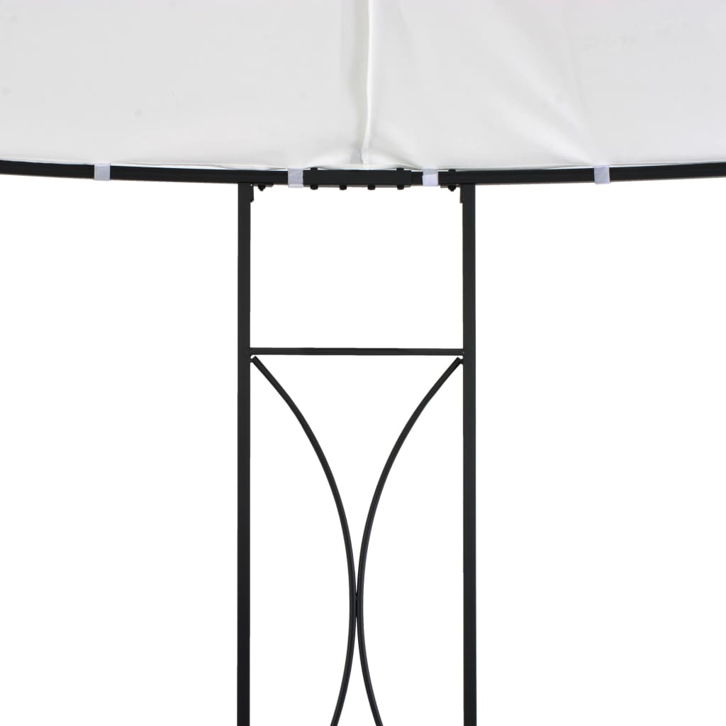 Cenador redondo blanco 300x290 cm