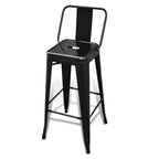 Taburetes de cocina 6 unidades acero negro