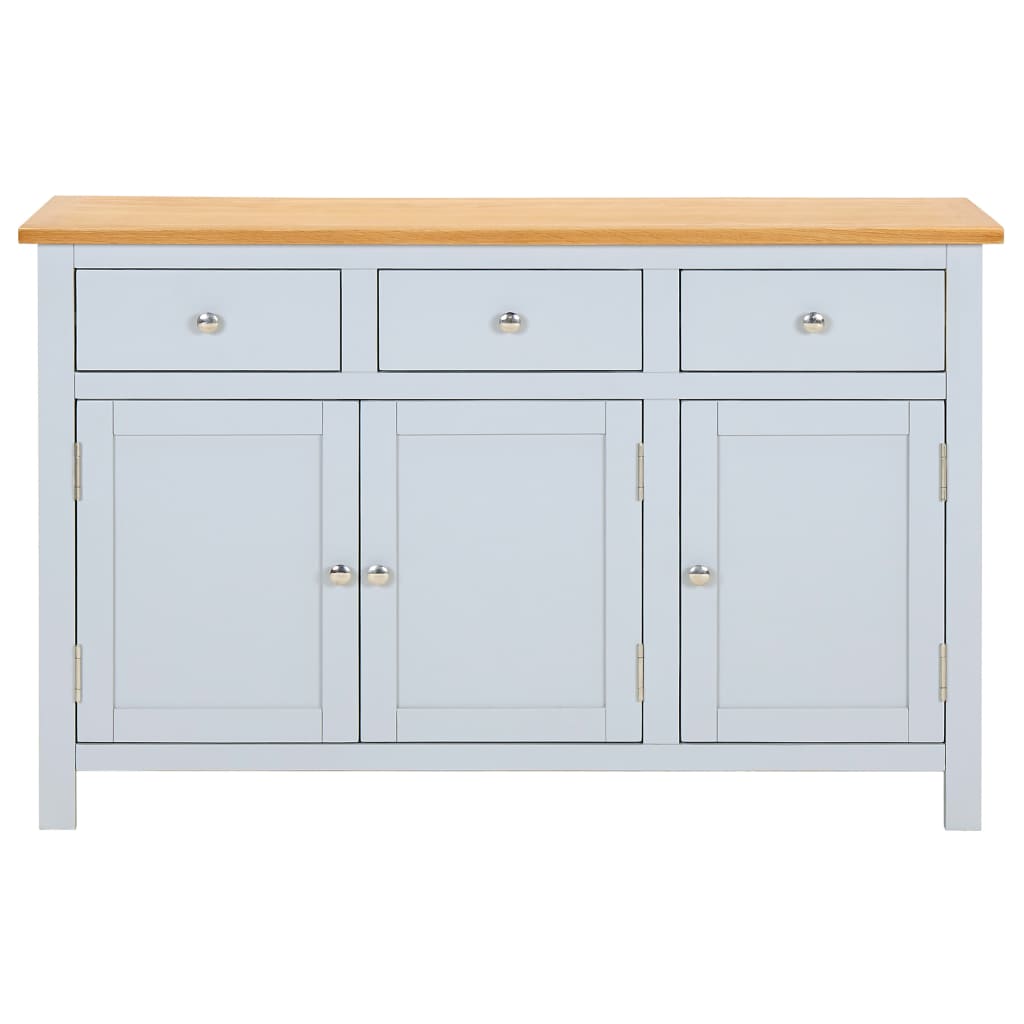 Aparador de madera maciza de roble 110x33,5x70 cm