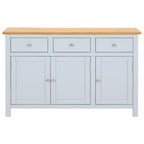 Aparador de madera maciza de roble 110x33,5x70 cm