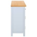 Aparador de madera maciza de roble 110x33,5x70 cm