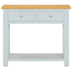 Mesa consola de madera maciza de roble 83x30x73 cm