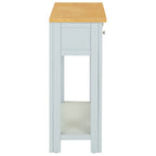 Mesa consola de madera maciza de roble 83x30x73 cm