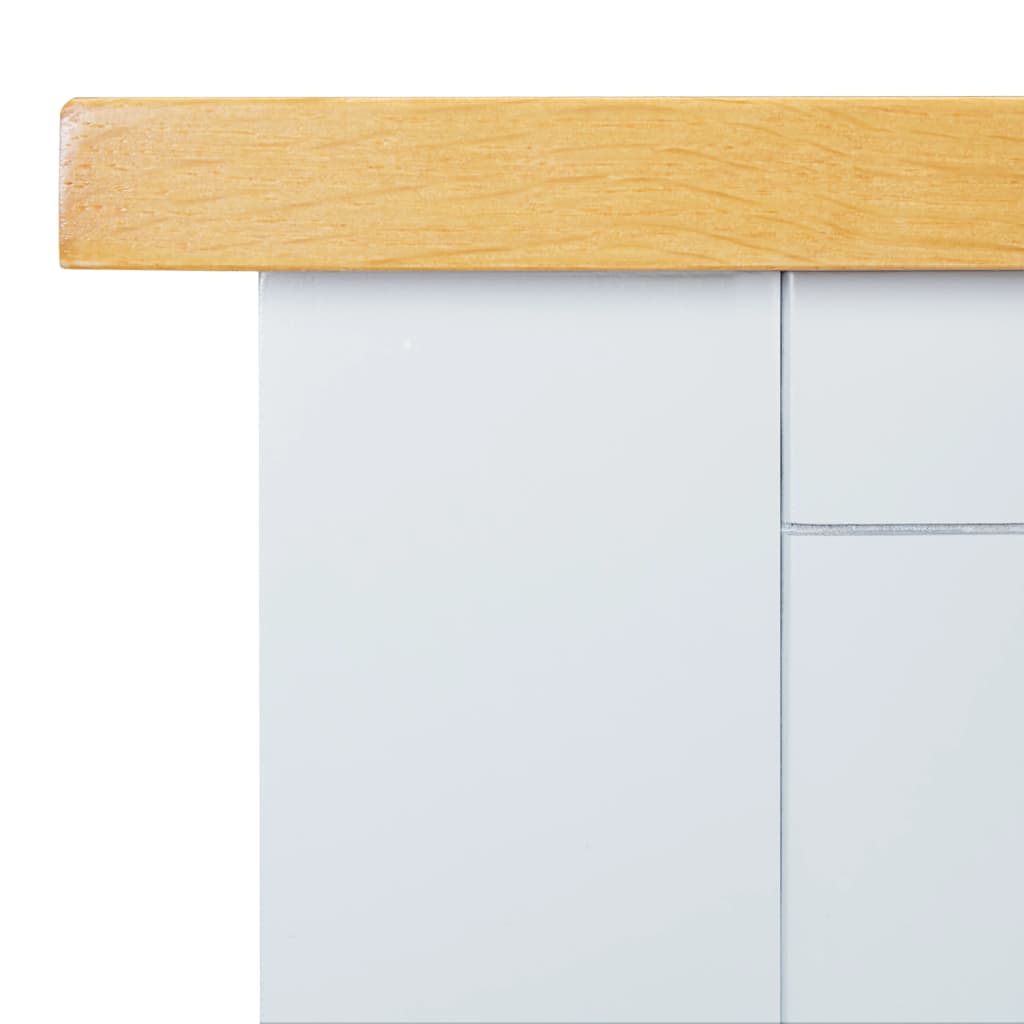 Mesa consola de madera maciza de roble 83x30x73 cm