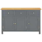 Aparador de madera maciza de roble 110x33,5x70 cm