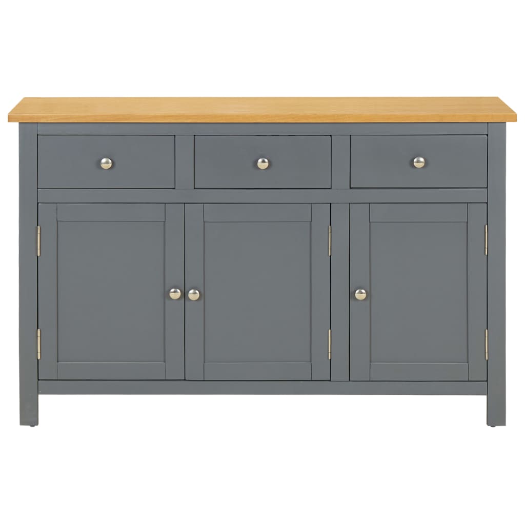 Aparador de madera maciza de roble 110x33,5x70 cm
