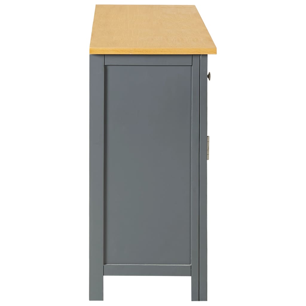 Aparador de madera maciza de roble 110x33,5x70 cm