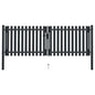 Puerta doble de acero para valla 300 x 125 cm antracita