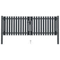 Puerta doble de acero para valla 300 x 125 cm antracita