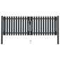 Puerta doble de acero para valla 300 x 125 cm antracita