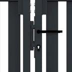 Puerta doble de acero para valla 300 x 125 cm antracita
