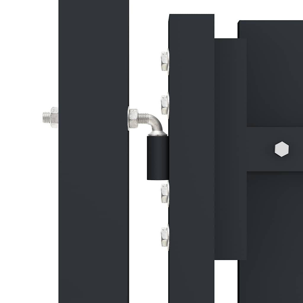 Puerta doble de acero para valla 300 x 125 cm antracita