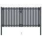 Puerta doble de acero para valla 300 x 125 cm antracita