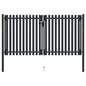 Puerta doble de acero para valla 300 x 125 cm antracita
