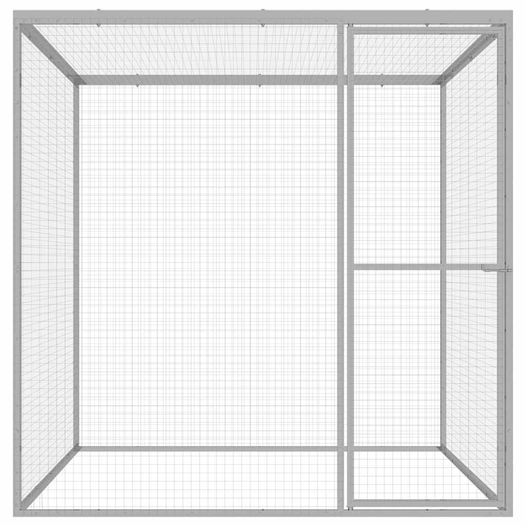 Jaula para gatos acero galvanizado 1,5x1,5x1,5 m