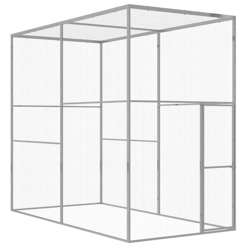 Jaula para gatos acero galvanizado 1,5x1,5x1,5 m