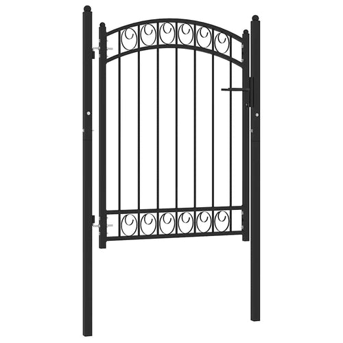 Puerta de cerca con cerradura Verde 100 x 175 cm