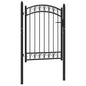 Puerta de cerca con cerradura Verde 100 x 175 cm