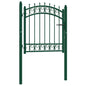 Puerta de cerca con cerradura Verde 100 x 175 cm