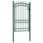 Puerta de cerca con cerradura Verde 100 x 175 cm