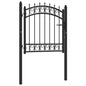 Puerta de cerca con cerradura Verde 100 x 175 cm