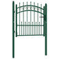 Puerta de cerca con cerradura Verde 100 x 175 cm