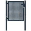 Puerta de valla de acero antracita 102x75 cm
