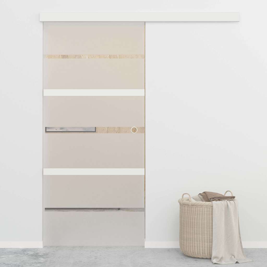 Sliding door with soft close, ESG glass and aluminum 76x205 cm