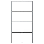 Sliding door, aluminum and black ESG glass, 102.5x205 cm