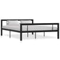 White metal canopy bed frame without mattress 120x200 cm