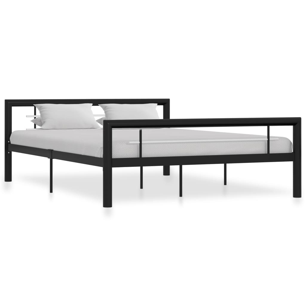 Cama con somier sin colchón metal blanco 90x200 cm