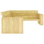 Juego de muebles de jardín 2 piezas madera de pino impregnada
