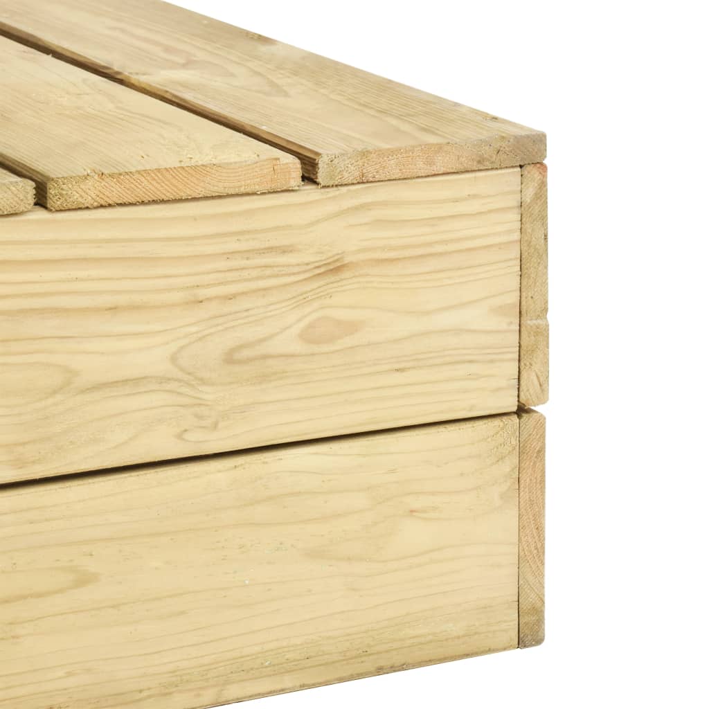 Juego de muebles de jardín 2 piezas madera de pino impregnada