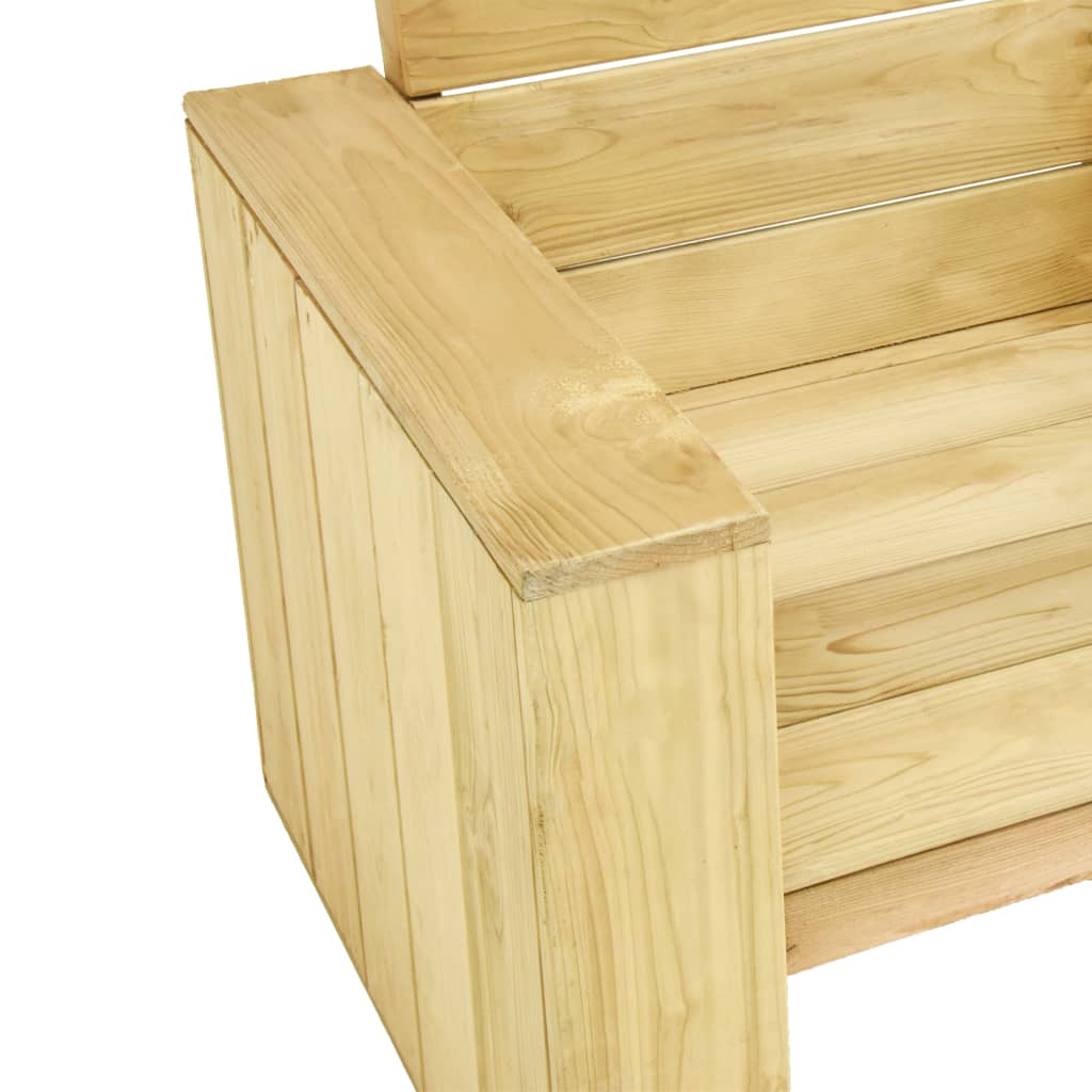 Sillas de jardín 2 uds madera de pino impregnada 89x76x76 cm