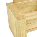 Sillas de jardín 2 uds madera de pino impregnada 89x76x76 cm