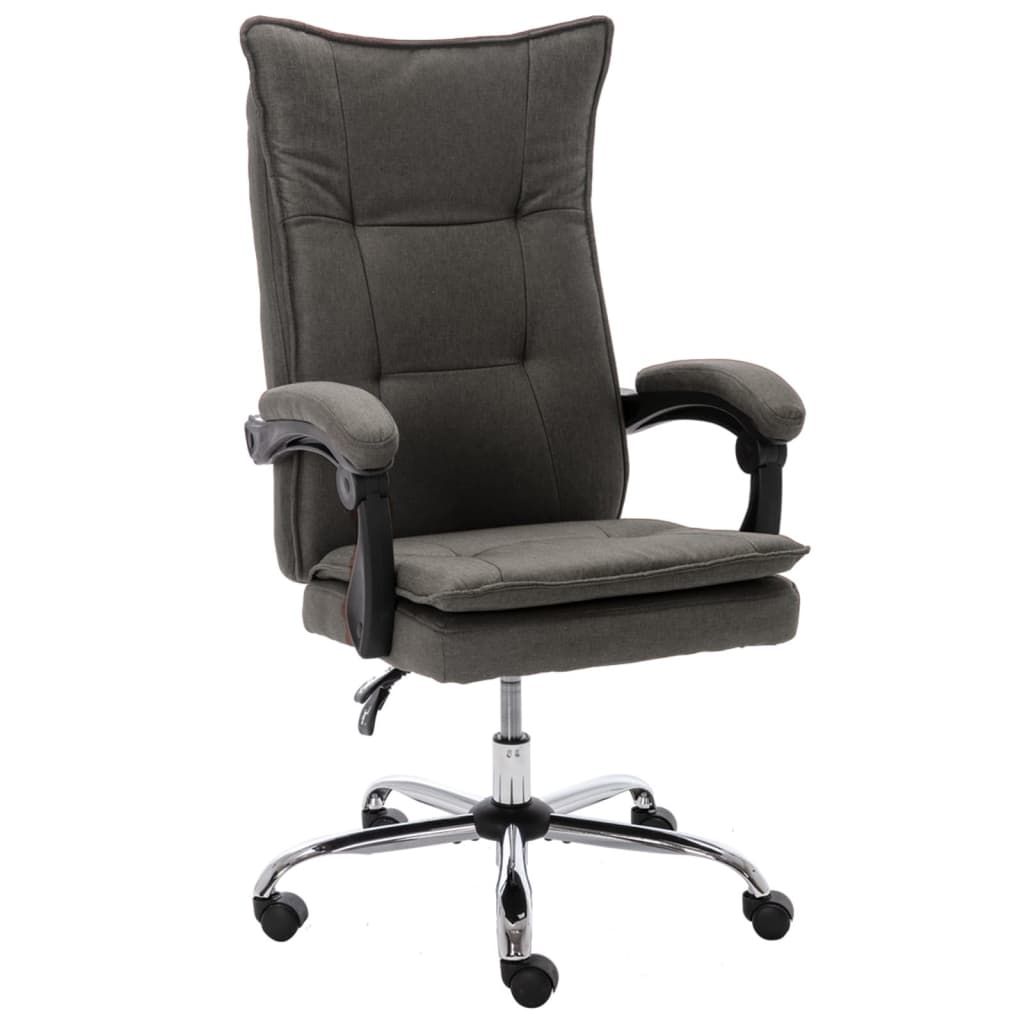 Silla de oficina de cuero sintético gris antracita