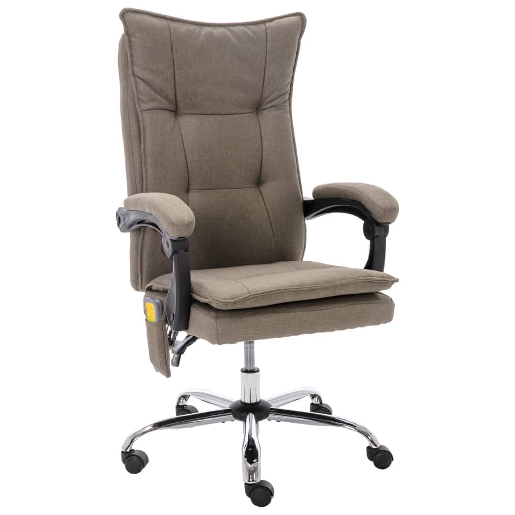 Silla de oficina de masaje cuero sintético gris