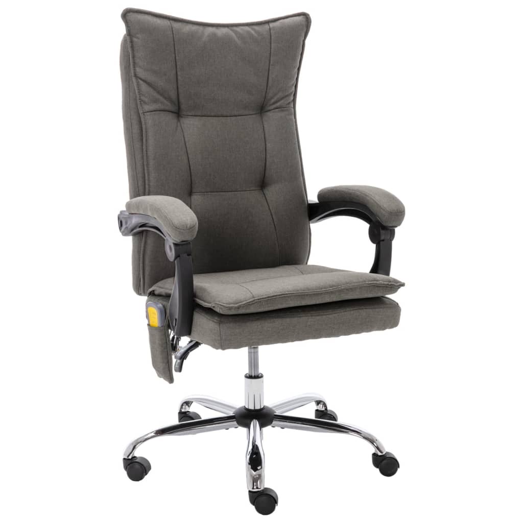 Silla de oficina de masaje cuero sintético gris