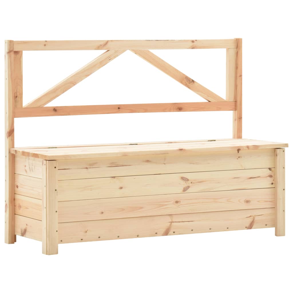 Solid pine storage bench 120 cm