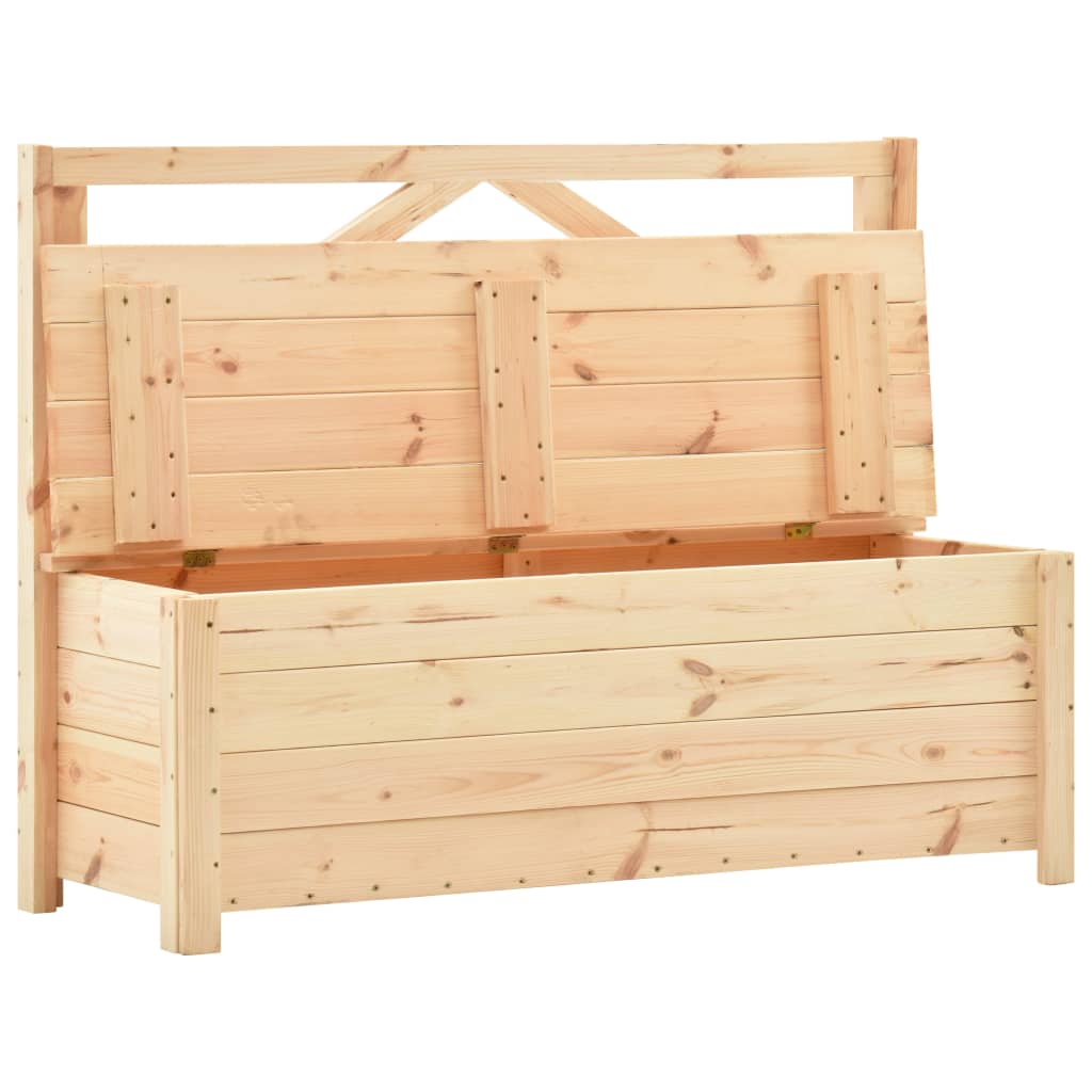 Solid pine storage bench 120 cm