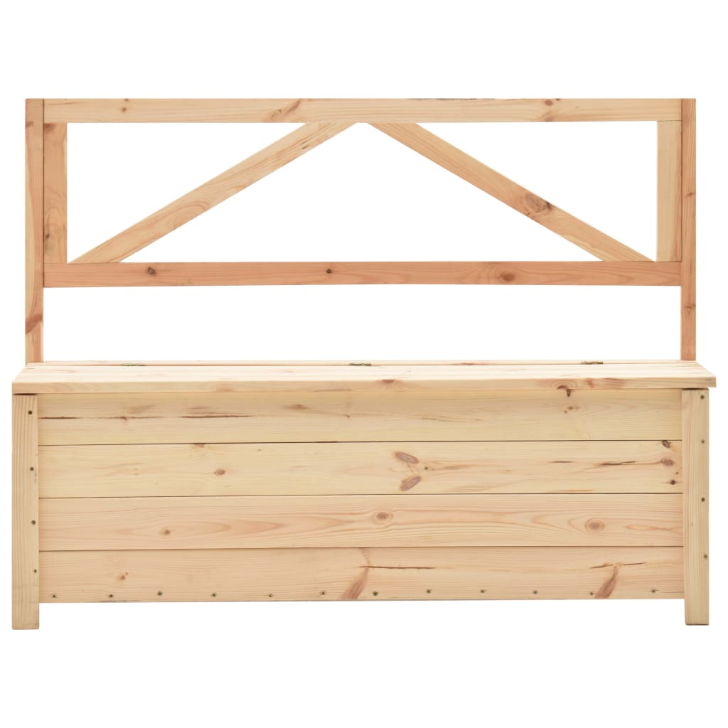 Solid pine storage bench 120 cm