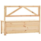 Banco de almacenamiento madera maciza de pino 120 cm